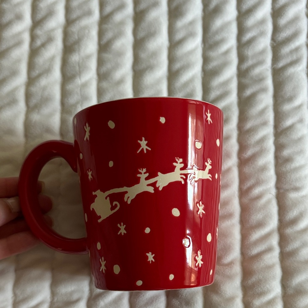 Wondershop Red Mug with Reindeer Design